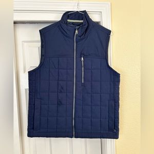 Orvis Vest Mens Medium Blue Quilted Full Zip Sleeveless